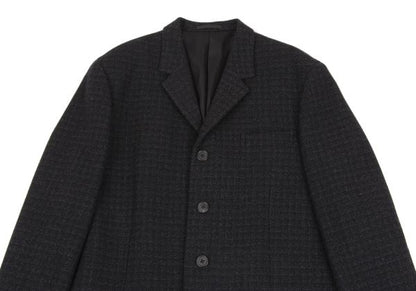 Y's for men Wool Shadow Checker Jacket Navy Size S