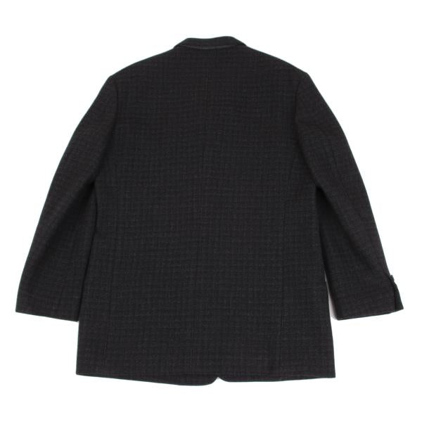 Y's for men Wool Shadow Checker Jacket Navy Size S