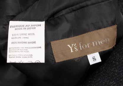 Y's for men Wool Shadow Checker Jacket Navy Size S