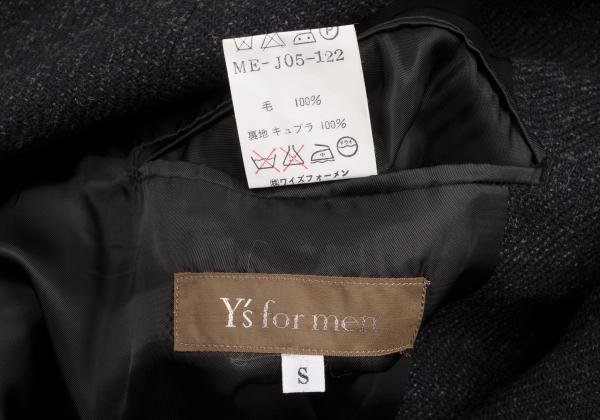 Y's for men Wool Shadow Checker Jacket Navy Size S