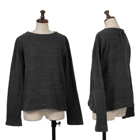 45rpm Cotton Boat Neck Pile Sweatshirt Gray Size 1