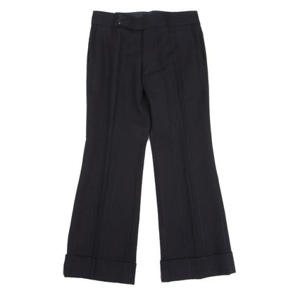 COMME des GARCONS Wool Stripe Double Hem Pants Blue Size M
