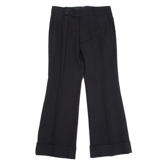 COMME des GARCONS Wool Stripe Double Hem Pants Blue Size M