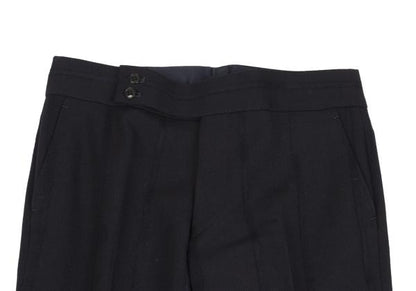 COMME des GARCONS Wool Stripe Double Hem Pants Blue Size M