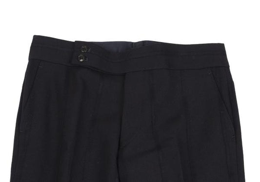 COMME des GARCONS Wool Stripe Double Hem Pants Blue Size M