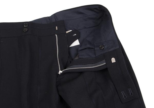 COMME des GARCONS Wool Stripe Double Hem Pants Blue Size M