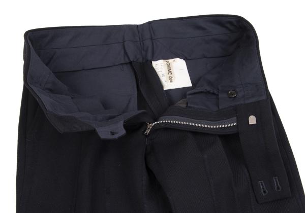 COMME des GARCONS Wool Stripe Double Hem Pants Blue Size M