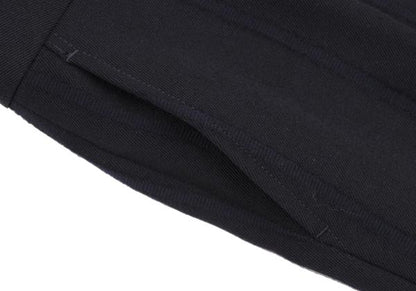 COMME des GARCONS Wool Stripe Double Hem Pants Blue Size M