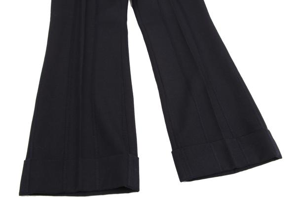 COMME des GARCONS Wool Stripe Double Hem Pants Blue Size M