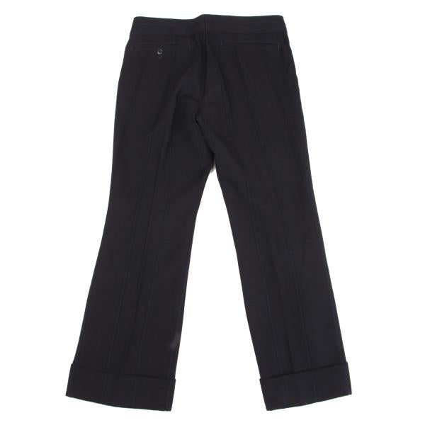 COMME des GARCONS Wool Stripe Double Hem Pants Blue Size M