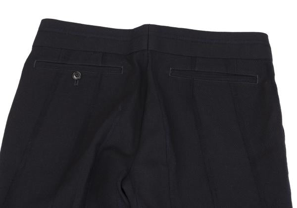 COMME des GARCONS Wool Stripe Double Hem Pants Blue Size M