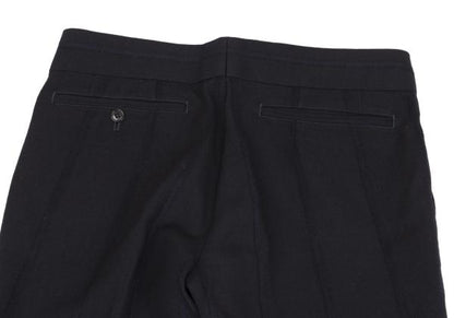 COMME des GARCONS Wool Stripe Double Hem Pants Blue Size M