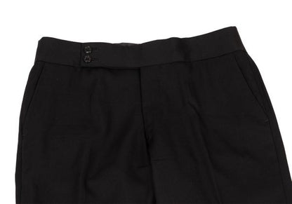 COMME des GARCONS Black Wool Gabardine Slacks Pants Size M