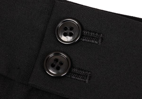 COMME des GARCONS Black Wool Gabardine Slacks Pants Size M