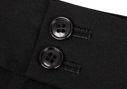 COMME des GARCONS Black Wool Gabardine Slacks Pants Size M