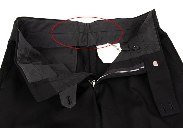 COMME des GARCONS Black Wool Gabardine Slacks Pants Size M