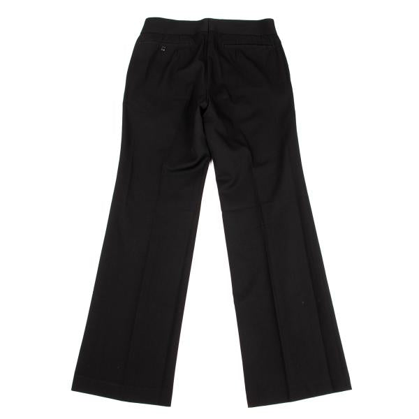 COMME des GARCONS Black Wool Gabardine Slacks Pants Size M