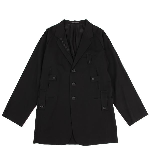 Yohji Yamamoto POUR HOMME 24SS Wool Jacket Black Size 2