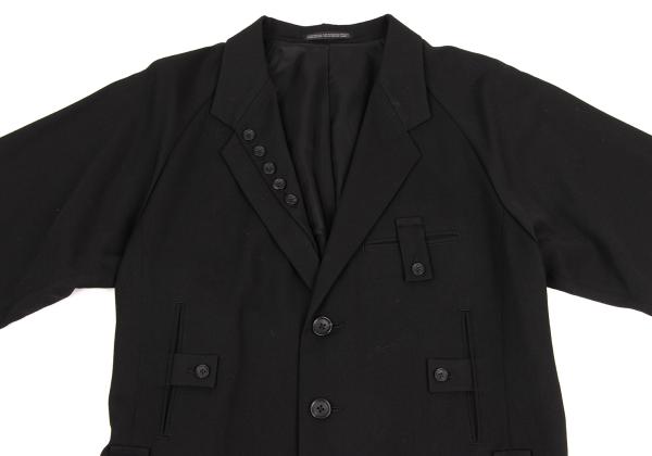 Yohji Yamamoto POUR HOMME 24SS Wool Jacket Black Size 2