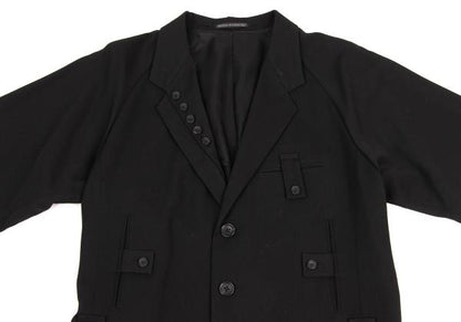 Yohji Yamamoto POUR HOMME 24SS Wool Jacket Black Size 2