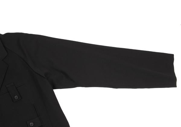 Yohji Yamamoto POUR HOMME 24SS Wool Jacket Black Size 2