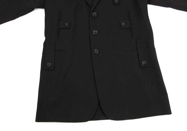 Yohji Yamamoto POUR HOMME 24SS Wool Jacket Black Size 2
