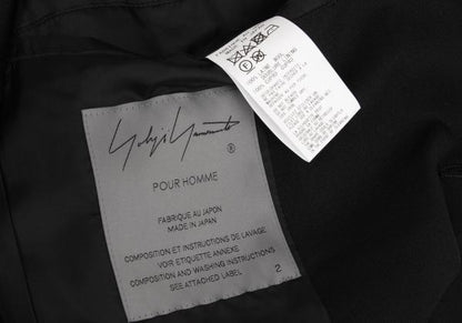 Yohji Yamamoto POUR HOMME 24SS Wool Jacket Black Size 2