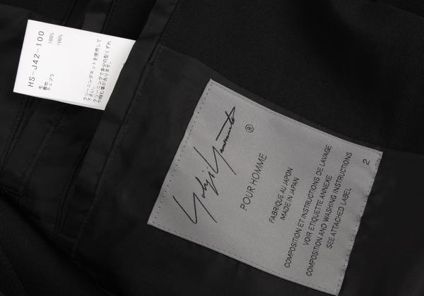 Yohji Yamamoto POUR HOMME 24SS Wool Jacket Black Size 2