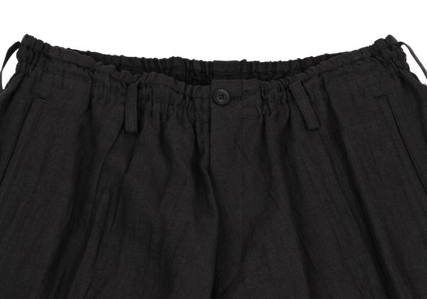 Yohji Yamamoto PH 24SS Linen Side Button Pants Black Size 2