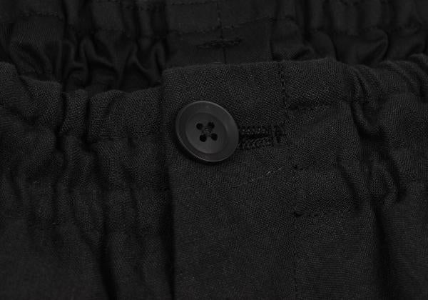 Yohji Yamamoto PH 24SS Linen Side Button Pants Black Size 2