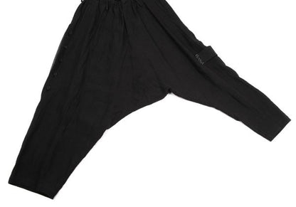 Yohji Yamamoto PH 24SS Linen Side Button Pants Black Size 2