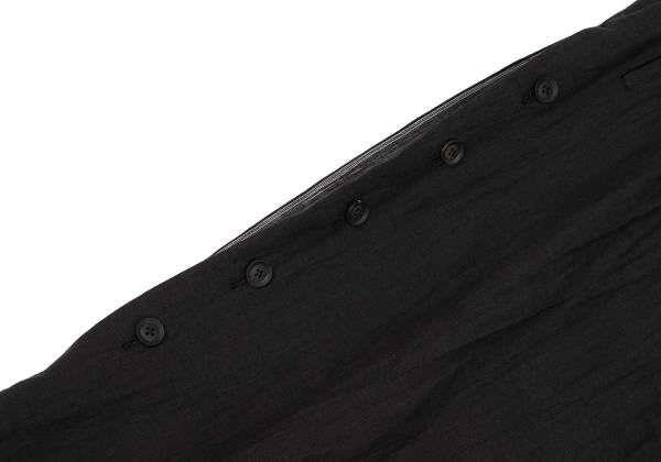 Yohji Yamamoto PH 24SS Linen Side Button Pants Black Size 2