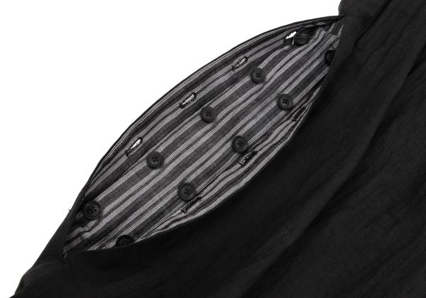Yohji Yamamoto PH 24SS Linen Side Button Pants Black Size 2