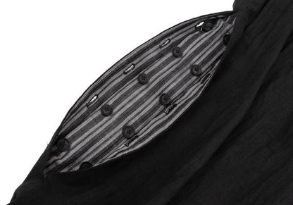 Yohji Yamamoto PH 24SS Linen Side Button Pants Black Size 2