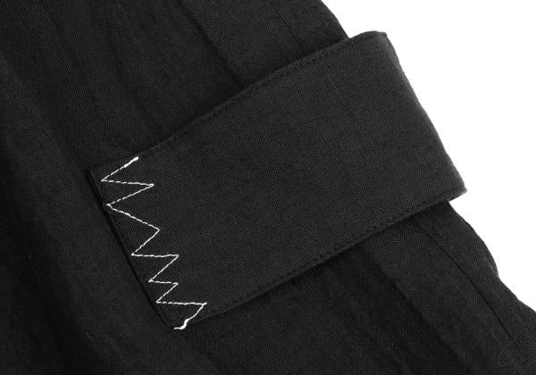 Yohji Yamamoto PH 24SS Linen Side Button Pants Black Size 2
