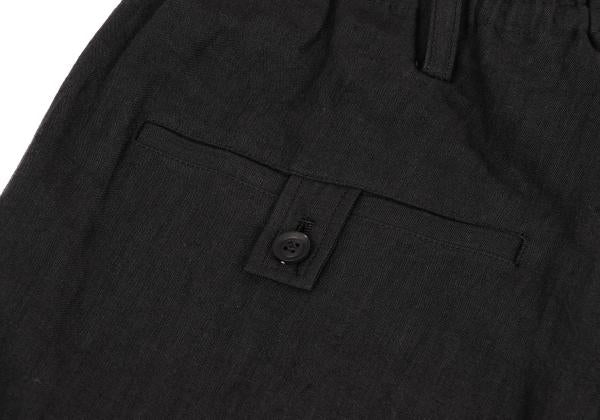 Yohji Yamamoto PH 24SS Linen Side Button Pants Black Size 2