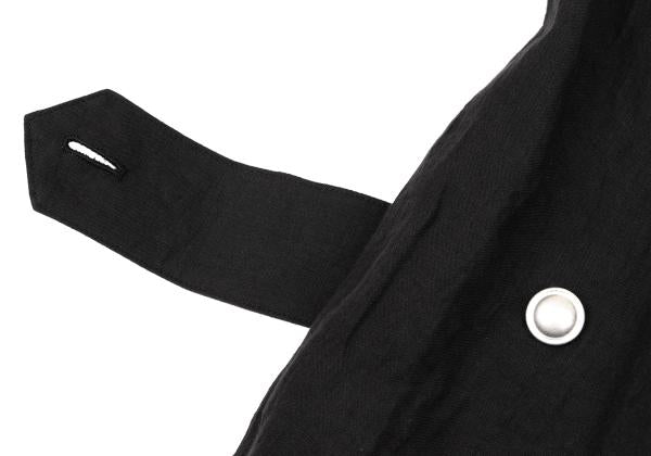 Yohji Yamamoto PH 24SS Linen Side Button Pants Black Size 2