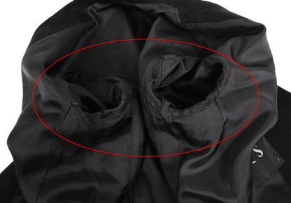 Y's Wool Blend Draped No-Collar Coat Black Size 1