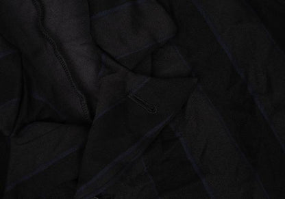 Y's Polyester Washer Stripe Jacket Black Size 2