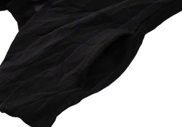 Y's Polyester Washer Stripe Jacket Black Size 2