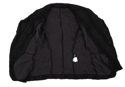 Y's Polyester Washer Stripe Jacket Black Size 2