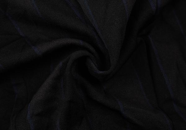 Y's Polyester Washer Stripe Jacket Black Size 2