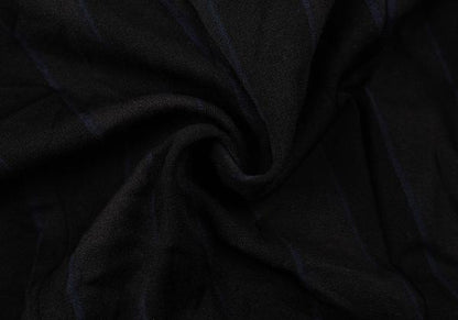 Y's Polyester Washer Stripe Jacket Black Size 2