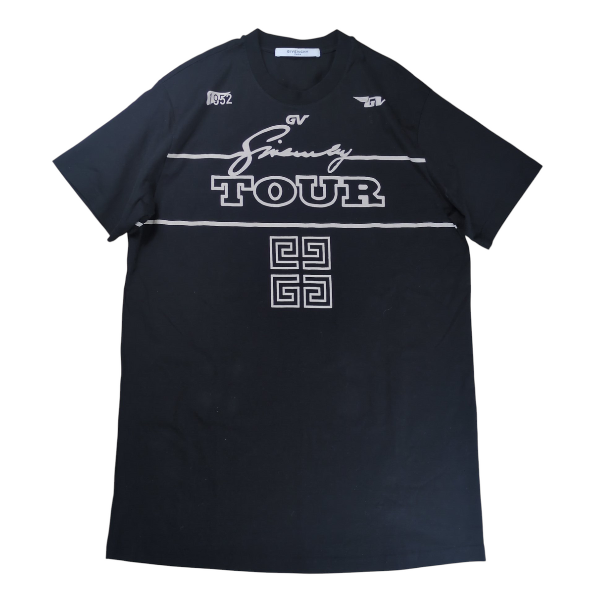 Givenchy 4G Logo Printed Oversized Tour Tee Black Size XXS