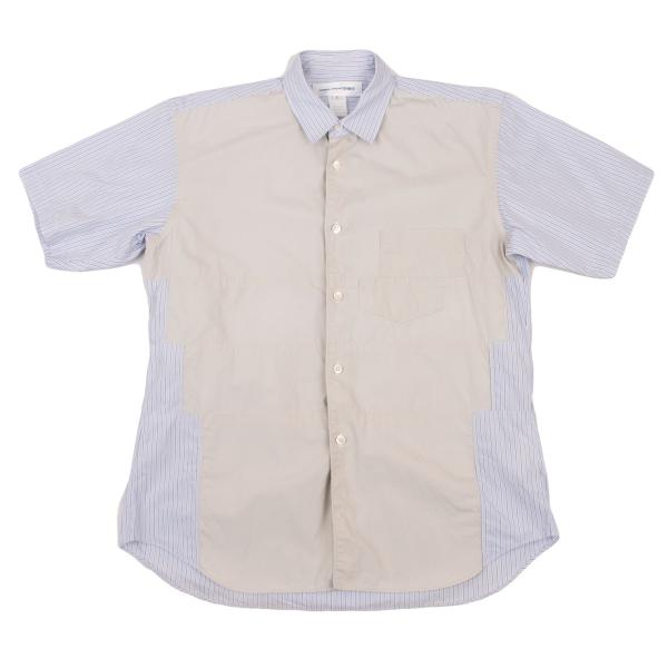 COMME des GARCONS SHIRT Striped Panel Short Blue Size S