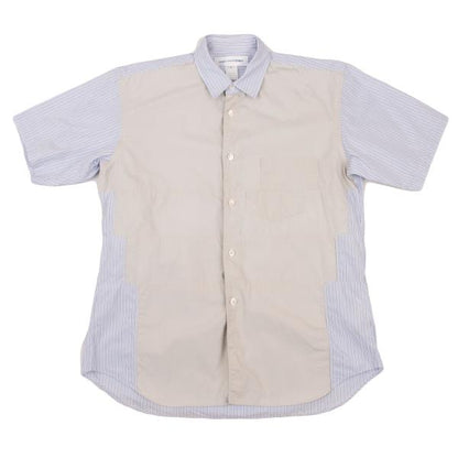 COMME des GARCONS SHIRT Striped Panel Short Blue Size S