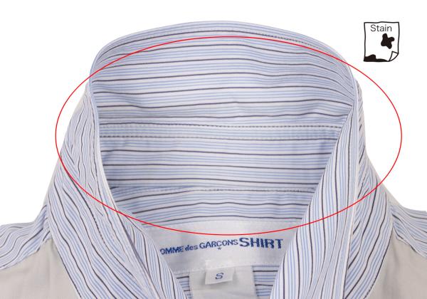 COMME des GARCONS SHIRT Striped Panel Short Blue Size S