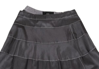 tricot COMME des GARCONS Gray Satin Panel Midi Skirt Size S