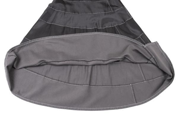 tricot COMME des GARCONS Gray Satin Panel Midi Skirt Size S