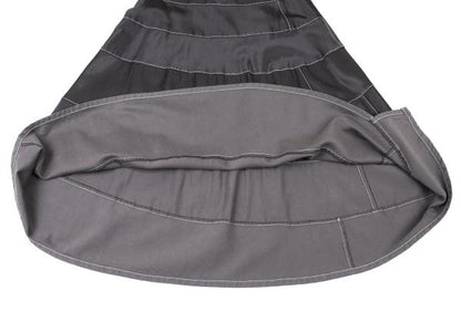 tricot COMME des GARCONS Gray Satin Panel Midi Skirt Size S